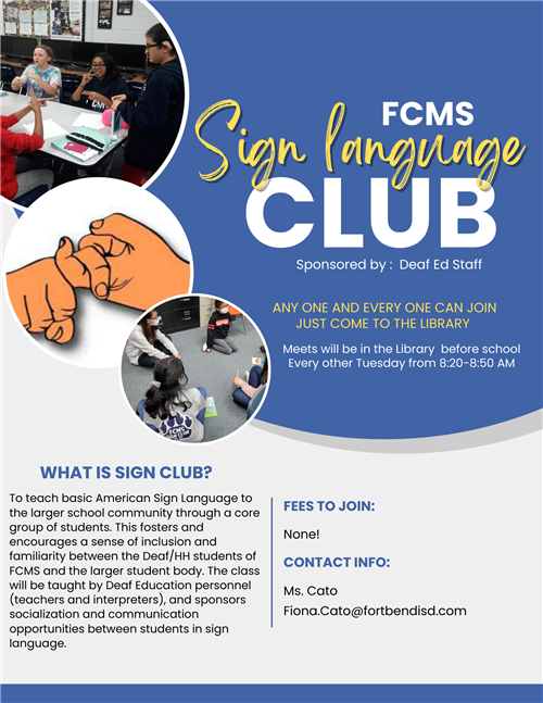 FCMS Sign Language Club
